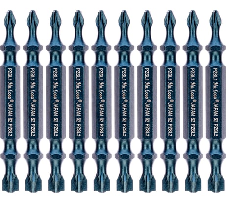 Биты для автоматических выключателей PZ2/SL2x50 мм, сталь S2, 10 шт Mr.Logo C065PZFL1/2-10