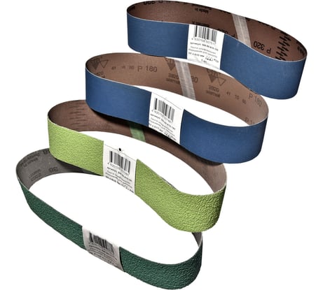 Набор лент шлифовальных для гриндера 50x610 мм, Р36, Р40, Р180, Р320, 4 шт ABRAFORM SM4-50-610-36-40-180-320