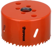 Коронка биметаллическая 76 мм, быстрорежущая сталь ЕРМАК 604-019