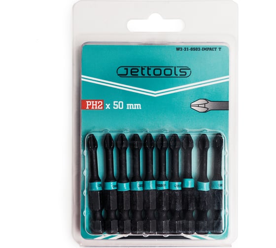 Насадки Jettools ударные торсионные 50PH2 10 шт для больших нагрузок W2-21-0502-IMPACT T 1