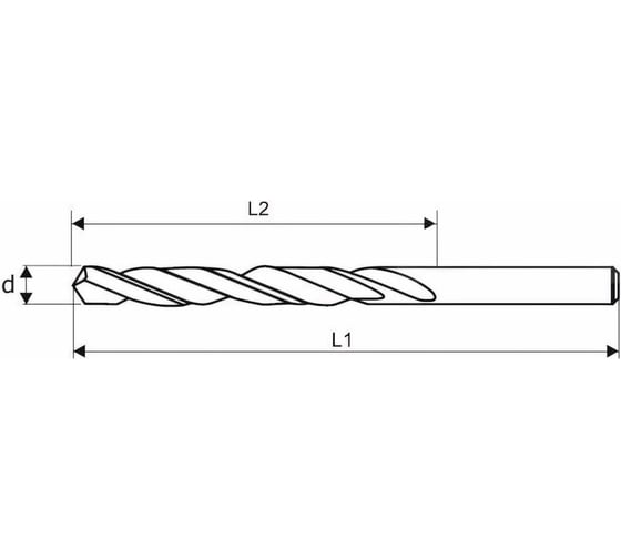 Сверло по металлу HSS-G DIN 338 (2.25x53х27 мм) Ruko 2140225