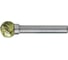 Борфреза твердосплавная форма D сферическая (9.5х8х6х53 мм) REEZO TOOLS RD095-6-MD TiN 1