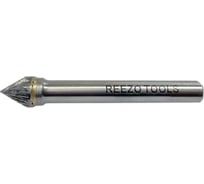 Борфреза твердосплавная форма J коническая 60 градусов (9.5х8х6х53 мм) REEZO TOOLS RJ095-6-MD