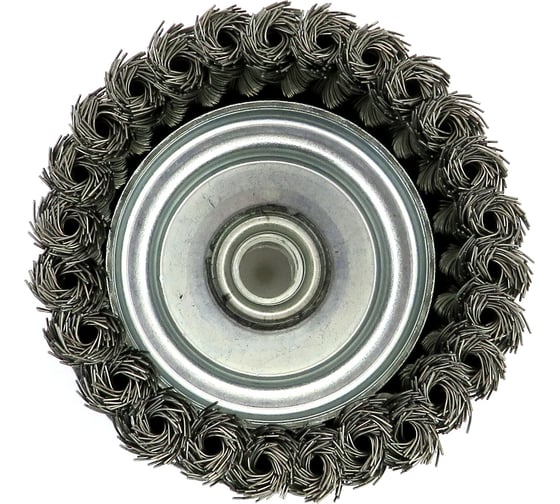 Щетка чашечная жгутовая Д100 мм, 5/8", ворс сталь 0.5 мм, для УШМ OSBORN 608.154-0802