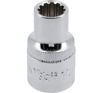 Головка торцевая короткая SPLINE (10 мм; 1/2"; CrV) YATO YT-1462
