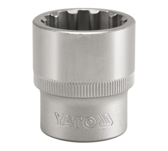 Головка торцевая короткая SPLINE (27 мм; 1/2"; CrV) YATO YT-1478