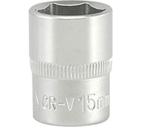 Головка торцевая короткая 6-гранная (15 мм; 3/8"; CrV) YATO YT-3810