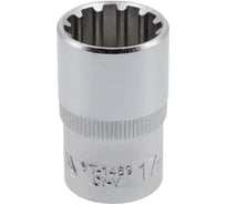 Головка торцевая короткая SPLINE (17 мм; 1/2"; CrV) YATO YT-1469