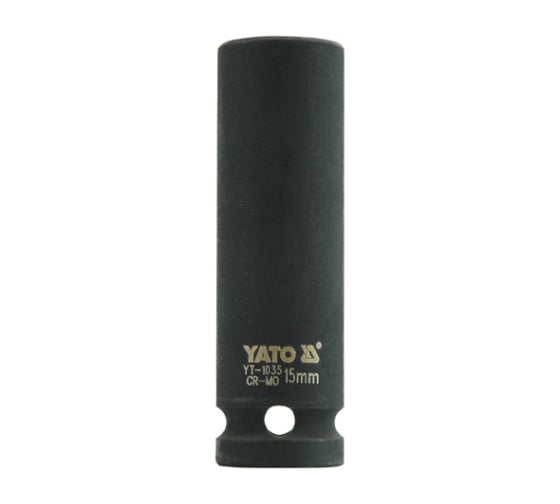 Головка торцевая удлиненная ударная 6-гранная (15 мм; 1/2"; CrMo) YATO YT-1035 1