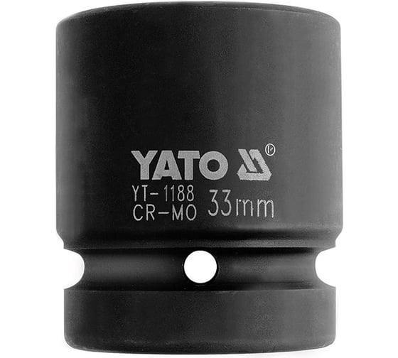 Головка торцевая короткая ударная 6-гранная (33 мм; 1"; CrMo) YATO YT-1188