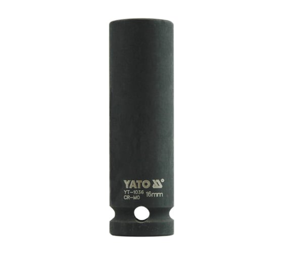 Головка торцевая удлиненная ударная 6-гранная (16 мм; 1/2"; CrMo) YATO YT-1036 1