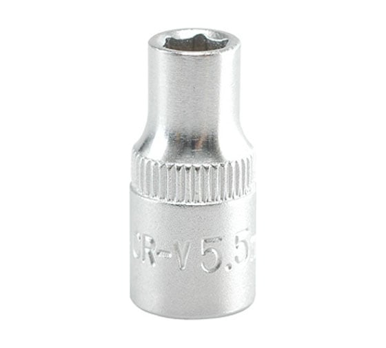 Головка торцевая короткая 6-гранная (5.5 мм; 1/4"; CrV) YATO YT-1404