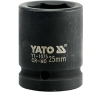 Головка торцевая короткая ударная 6-гранная (25 мм; 3/4"; CrMo) YATO YT-1075