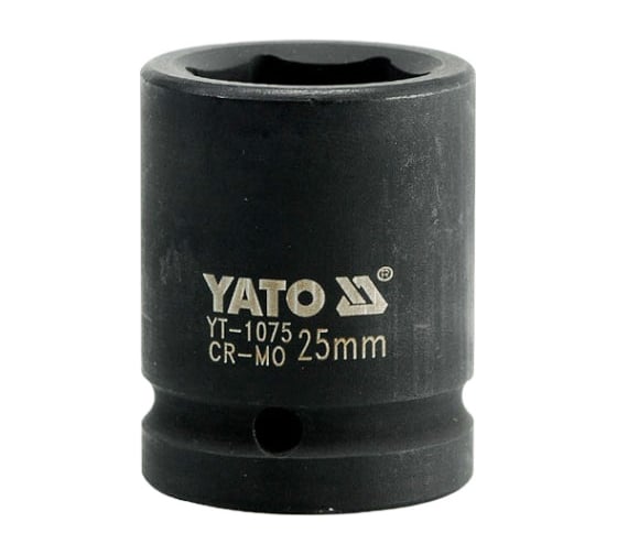 Головка торцевая короткая ударная 6-гранная (25 мм; 3/4"; CrMo) YATO YT-1075 1