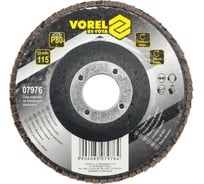 Круг шлифовальный абразивный лепестковый (115х22 мм; Р80) VOREL 07976