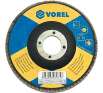 Круг шлифовальный абразивный лепестковый (115х22 мм; Р40) VOREL 07974
