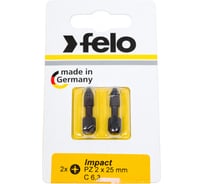 Бита крестовая ударная серия Impact 2 шт, PZ2X25 Felo 02102241