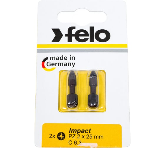 Бита крестовая ударная серия Impact 2 шт, PZ2X25 Felo 02102241