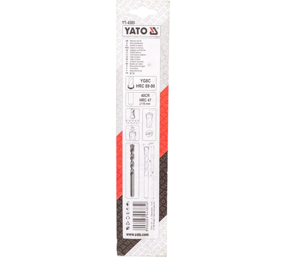 Сверло по бетону 16х180 мм YATO YT-4385