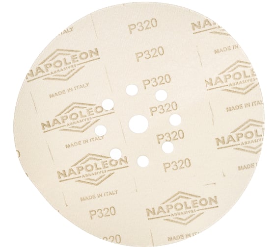 Шлифовальный круг на липучке ABRAFORM Giraffe GOLD 225 мм, 9 отв., Р320 AF-GG-320
