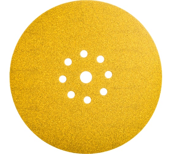 Шлифовальный круг на липучке ABRAFORM Giraffe GOLD 225 мм, 9 отв., Р80 AF-GG-80