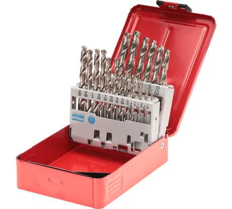 Набор дюймовых сверл по металлу (21 шт; 1/16"-3/8"; HSS-G; DIN 338 тип N) RUKO 214850