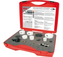 Набор коронок Bi-Metall HSSE-Co8 (6 шт; 22-64 мм; 2 адаптера) RUKO 126305