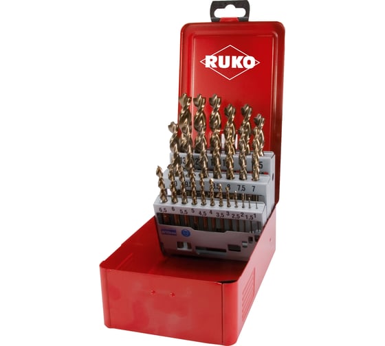 Набор сверл по металлу (25 шт; 1-13 мм; HSS-G; DIN 338 тип Turbo) Ruko 214615