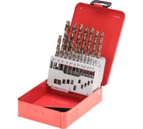 Набор сверл по металлу (19 шт; 1-10 мм; DIN 338 тип UNI; HSSE-Co5) 228214