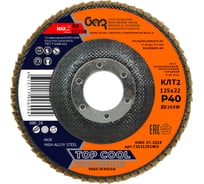 Круг лепестковый торцевой ZD20XW TopCool (125х22 мм; P40) БАЗ 7310125140