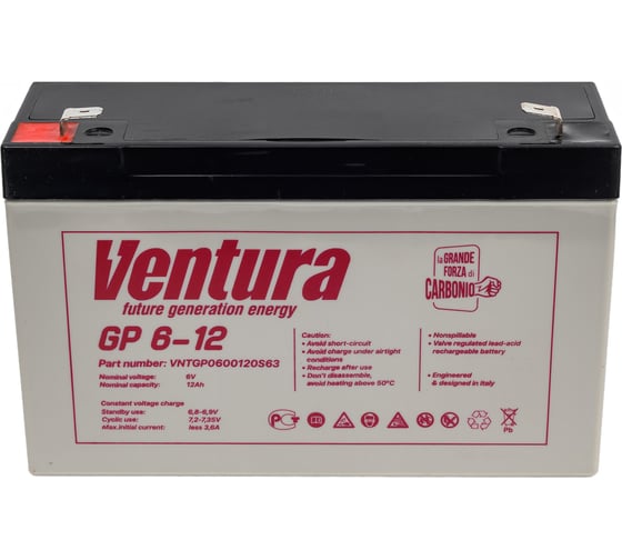 Аккумуляторная батарея 6 В, 12.1 А*ч Ventura GP 6-12 1