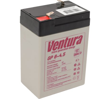 Аккумуляторная батарея 6 В, 4.5 А*ч Ventura GP 6-4,5