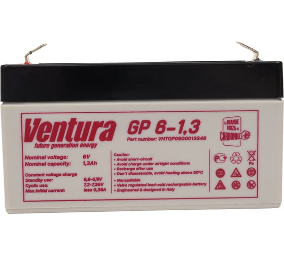 Аккумуляторная батарея 6 В, 1.3 А*ч Ventura GP 6-1,3