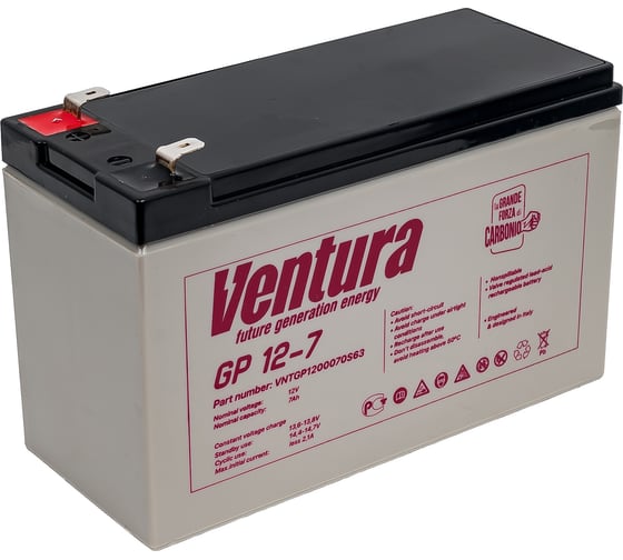 Аккумуляторная батарея 12 В, 7 А*ч Ventura GP 12-7