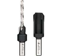 Комплект зенковки и пробочника 10 мм, сверло универсальное 4.4 мм, хвостовик 8 мм WPW PL10445