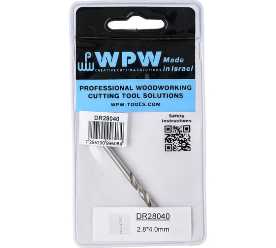 Сверло шлифованное (2.8х4 мм; 75 мм; HSS; Din 388) WPW DR28040