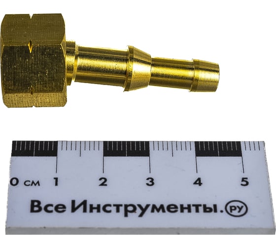 Штуцер со съемной гайкой GasFit М16 левая резьба, разъемная деталь, под шланг диаметром 6 мм и 9 мм 00000000671