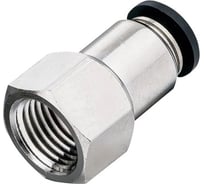 Фитинг цанговый прямой, 8 мм, внутренняя резьба 1/4, сталь, тип PCF, 5 шт TITAN LOCK TLP-PCF8-02_5