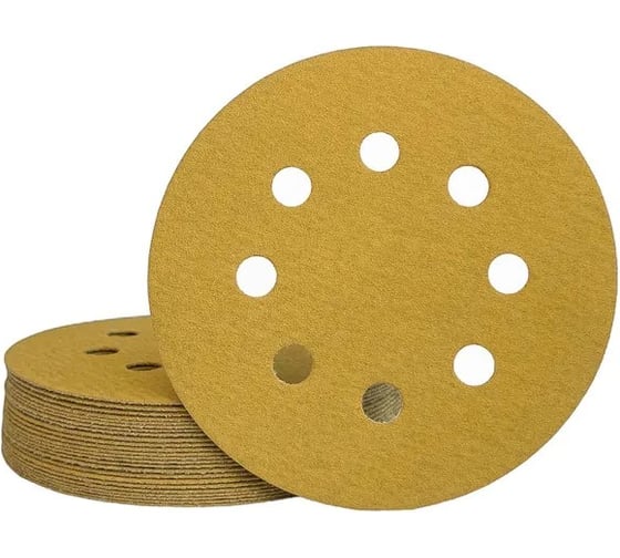 Шлифовальные круг на липучке 180 мм, Р600, 100 шт Vitatools G-180-P600-100-8