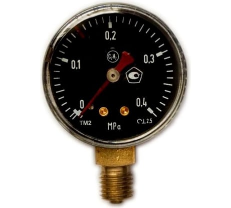 Манометр ацетиленовый ATLASWELD 0.4 МПа ATLAC04