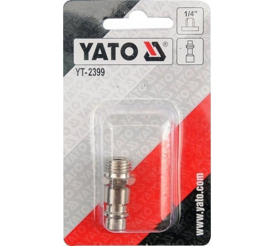 Быстроразъемное соединение YATO 1/4" 6,3мм с внешней резьбой YT-2399 36992399 092 1