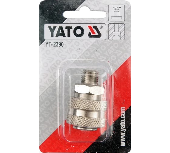 Быстроразъемное соединение рапид (мама)-1/4"M YATO YT-2390