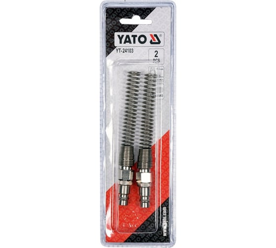 Быстроразъемное соединение 6х10 мм 2 шт YATO YT-24103