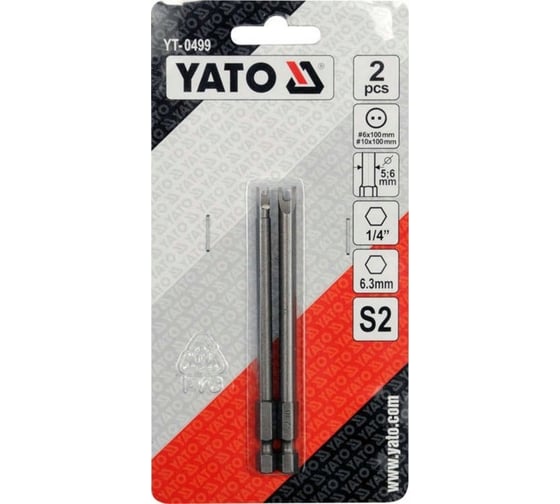 Бита YATO SPANNER Nr.6x100мм, Nr.10х100мм 2шт YT-0499