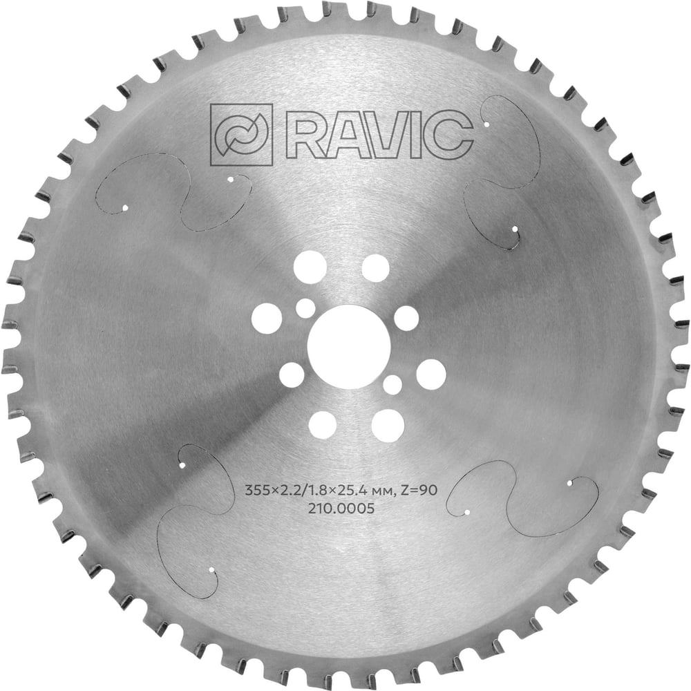 Диск пильный по стали 355x2.2/1.8x25.4 мм, Z=90 Ravic 210.0005 ...