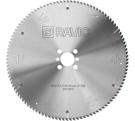 Диск пильный по алюминию 350x3.4/2.8x40 мм, Z=108 Ravic 210.0015