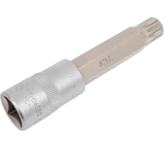 Головка торцовая с битой SPLINE (М14; 100 мм; 1/2") YATO YT-04355
