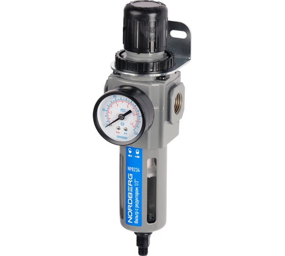 Фильтр воздушный грубой очистки с редуктором PRO 1/2" NORDBERG NP8234