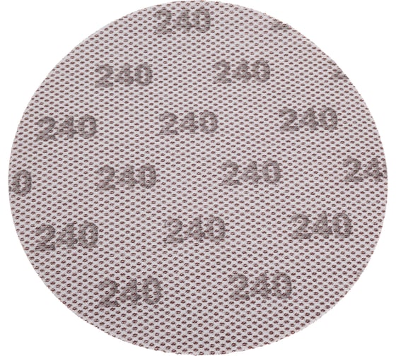Шлифовальный круг на липучке сетка 225 мм, Р240, 10 шт GRUFF PDS-225-240