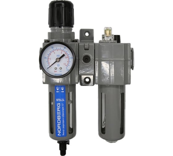 Фильтр воздушный с редуктором и лубрикатором PRO 1/2" NORDBERG NP8434 1